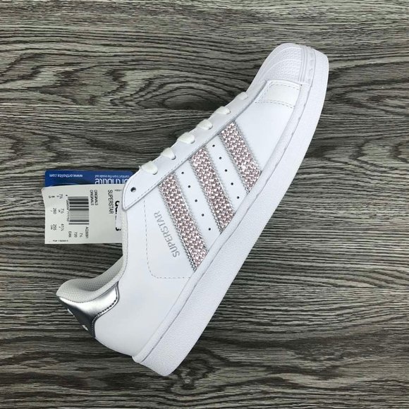 Custom Bling Adidas Super Star Sneaker Shoes Q17 - Picture 2 of 3